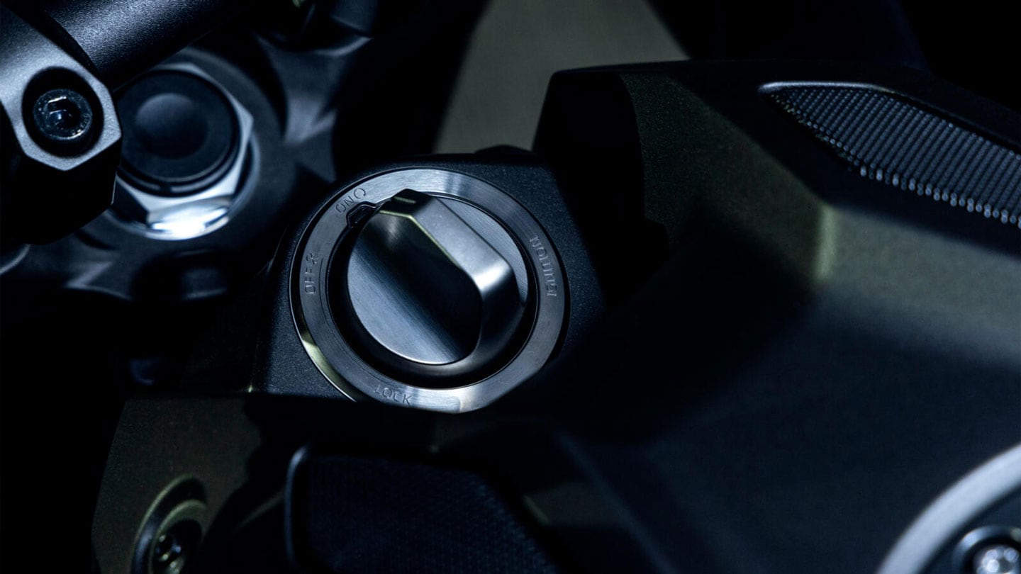 The Yamaha MT-09 Y-AMT will come with keyless ignition control and a fob.