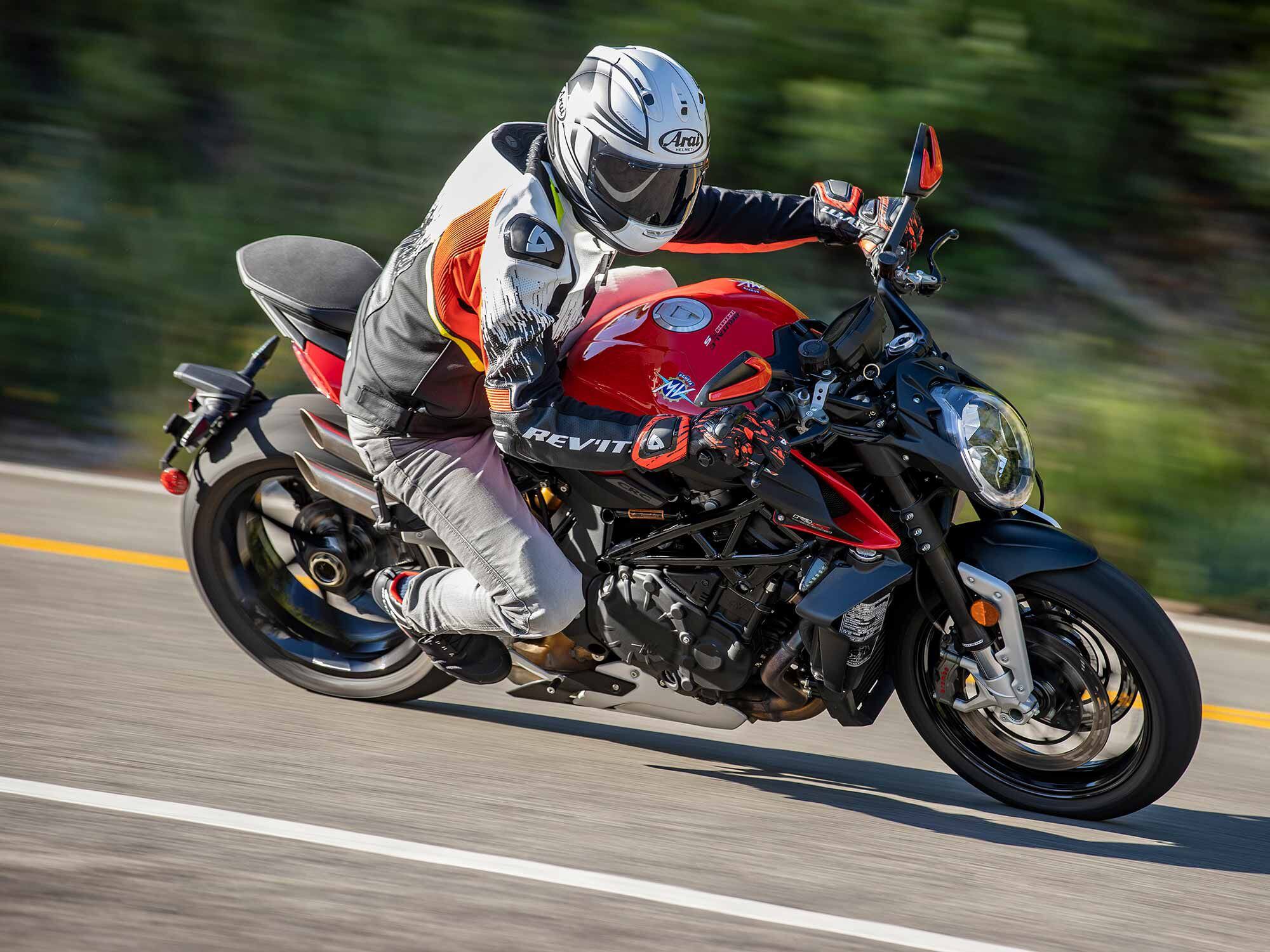 The world becomes a blur on the MV Agusta Brutale 1000 RS.