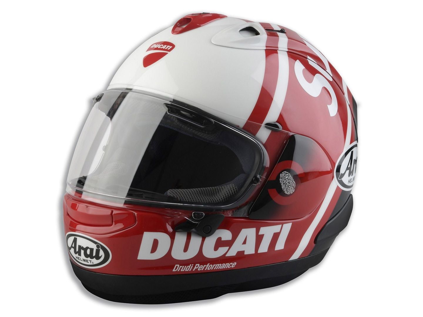 An exclusive Drudi-enhanced racing helmet from Arai is also part of the series.