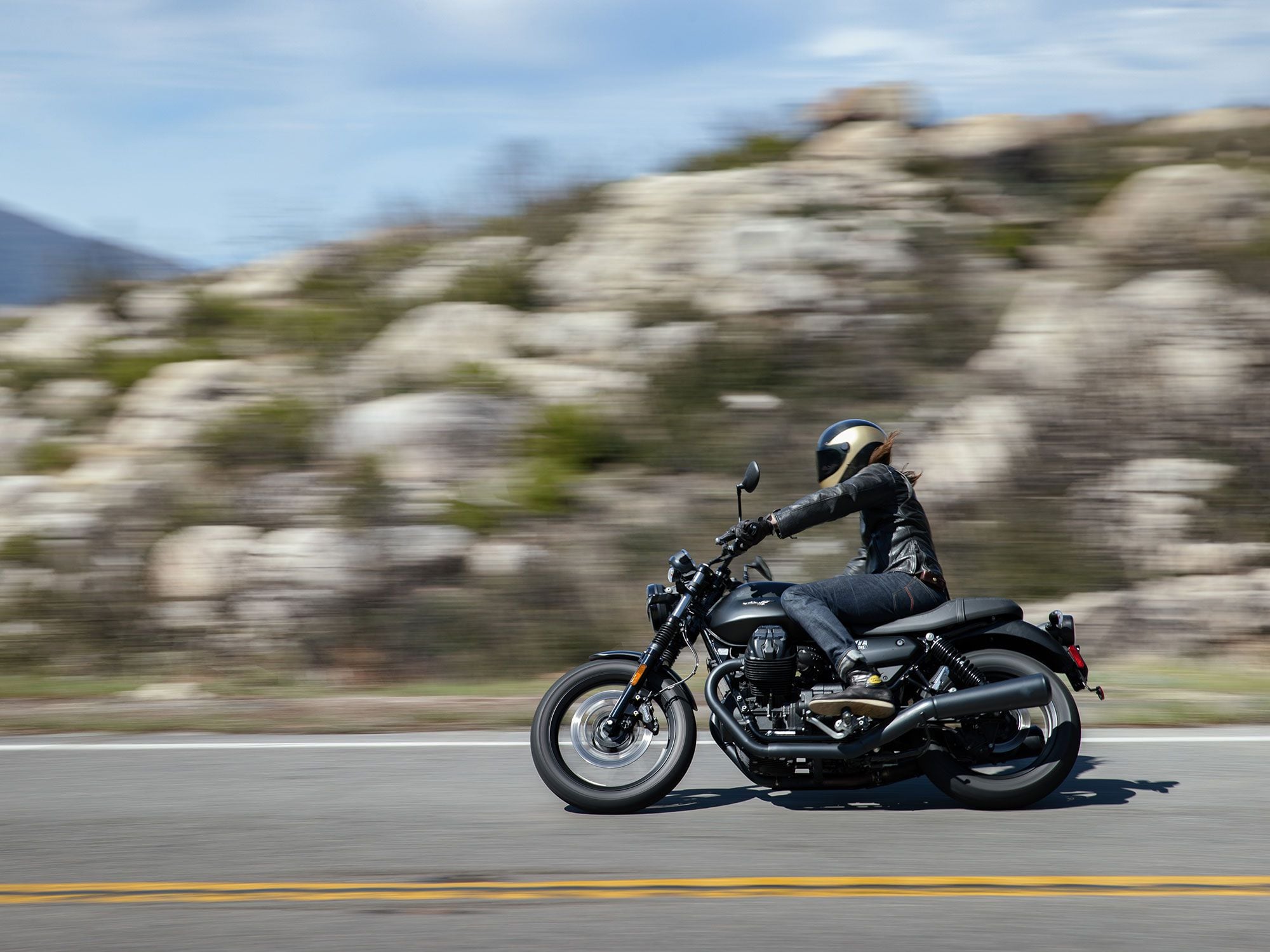 Our first ride test took place in the California desert outside of Palm Springs—a great destination for both wide open and twisty roads.